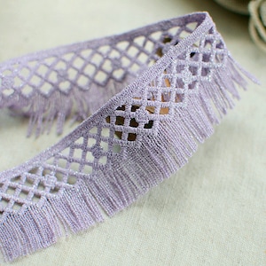 Nappe di pizzo lilla in stile vintage Nappe di pizzo viola per lavori di cucito r245