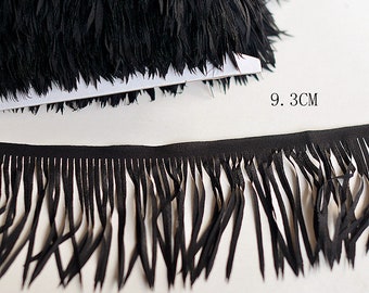Feathers Lace Trim Black White Pink Tassels Lace Trims Tassels for Wedding Dress Sewing Crafts r254