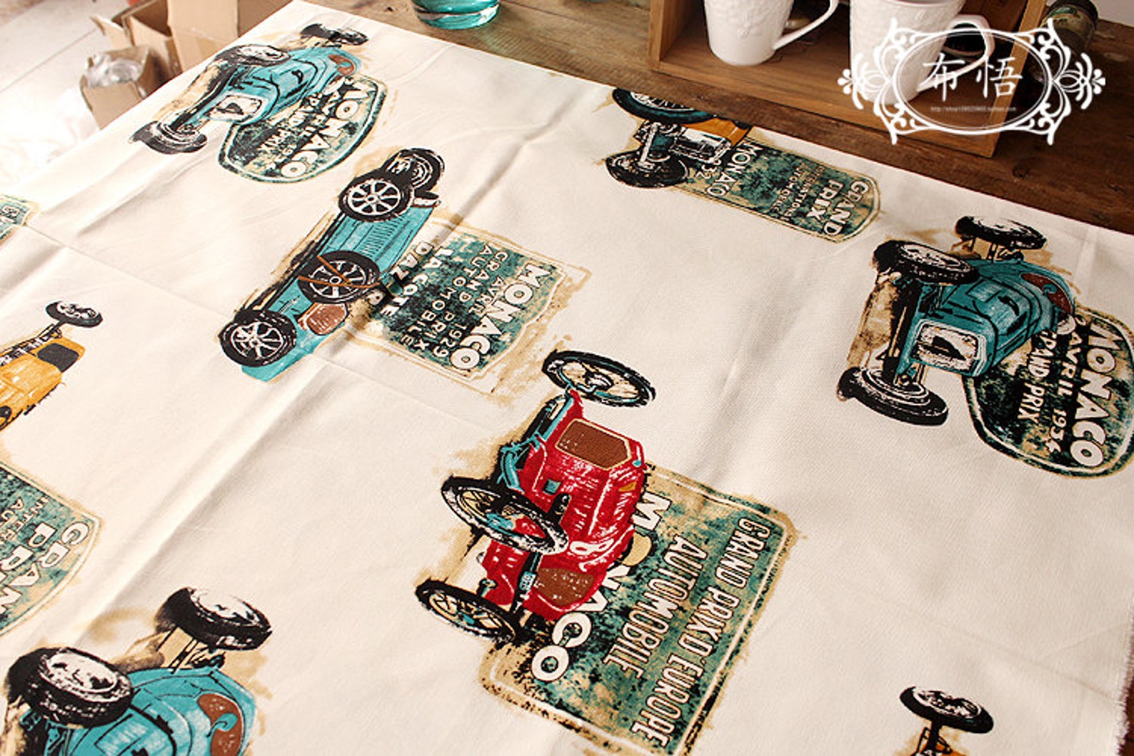 Retro Cars Cotton Fabric Vintage Cars and Trucks Fabric for Etsy