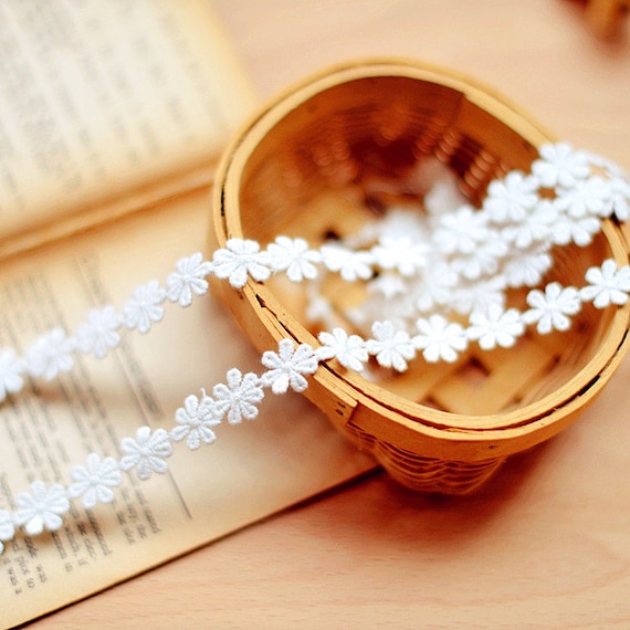 Nastro Margherita Ricamato | 7.5 Metri | Decorazione Floreale | Per Abbigliamento E Regali - Foto 4