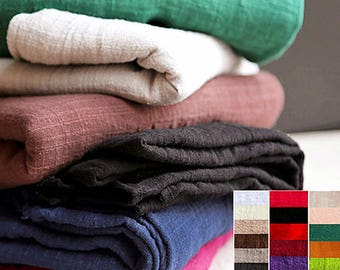 Flax Linen Fabric,Solid Flax Fabric, Cotton Linen for Spring Summer Dress Cloth Curtain Quiltting Upholstery 1/2 yard f310a