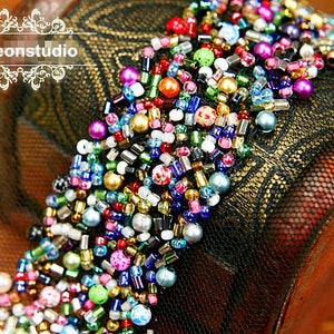 1 yard Corlorful Beaded Pearl Trim Pearl Trim Ribbon For Belt Bridal Applique Scrapbooks Home Decor Sewing Crafts r202