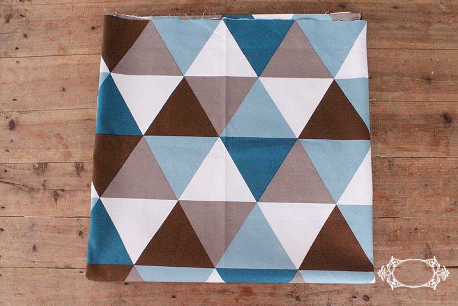 Geometric Triangle Fabric Linen Cotton Fabric Colorful Etsy