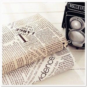 World History Fabric For Curtain Quiltting Bag Home Decor Fabric Retro Newspaper Cotton Linen Fabric 12 yard f400