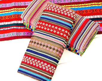 Vintage Bohemian Style Cotton Fabric Colorful BOHO Striped Fabric for Bag Chair Curtain Quiltting Upholstery Home Decor 1/2 yard f168