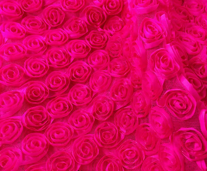 3d rose lace fabric Clearance