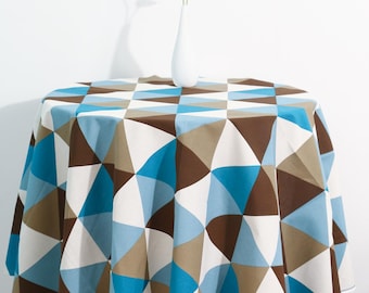 Geometric Triangle Fabric Linen Cotton Fabric Colorful Triangle Fabric for Cloth Curtain Quiltting Home Decor - 1/2 yard f07