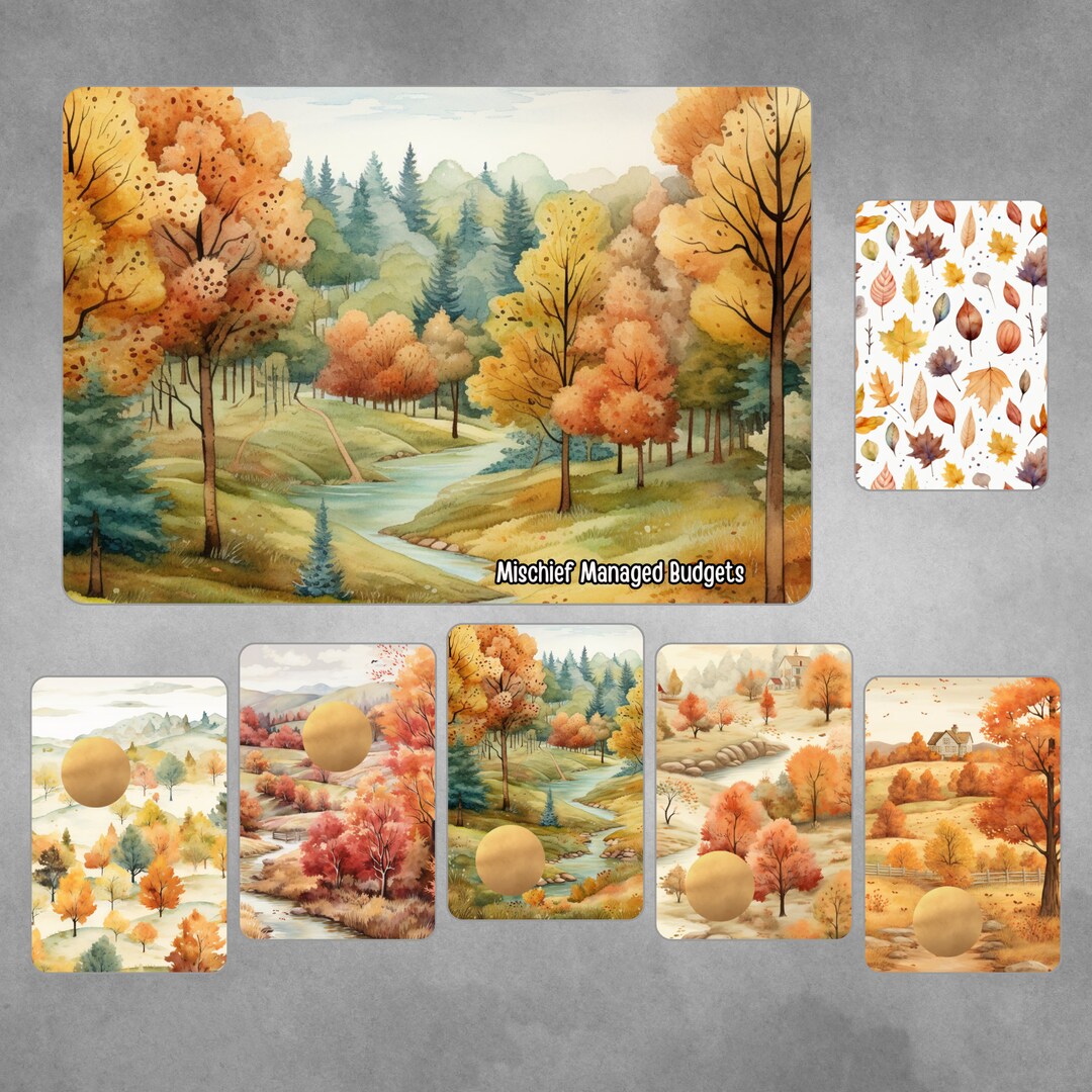 Fall Scratch Off Autumn Landscapes Scratch-off Cards - Save 120 - Etsy