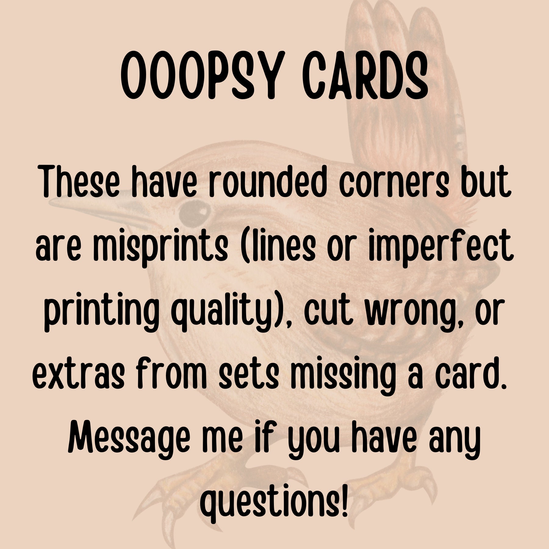 OOPSY Cards - 15 random designs/amounts - Mystery Amount