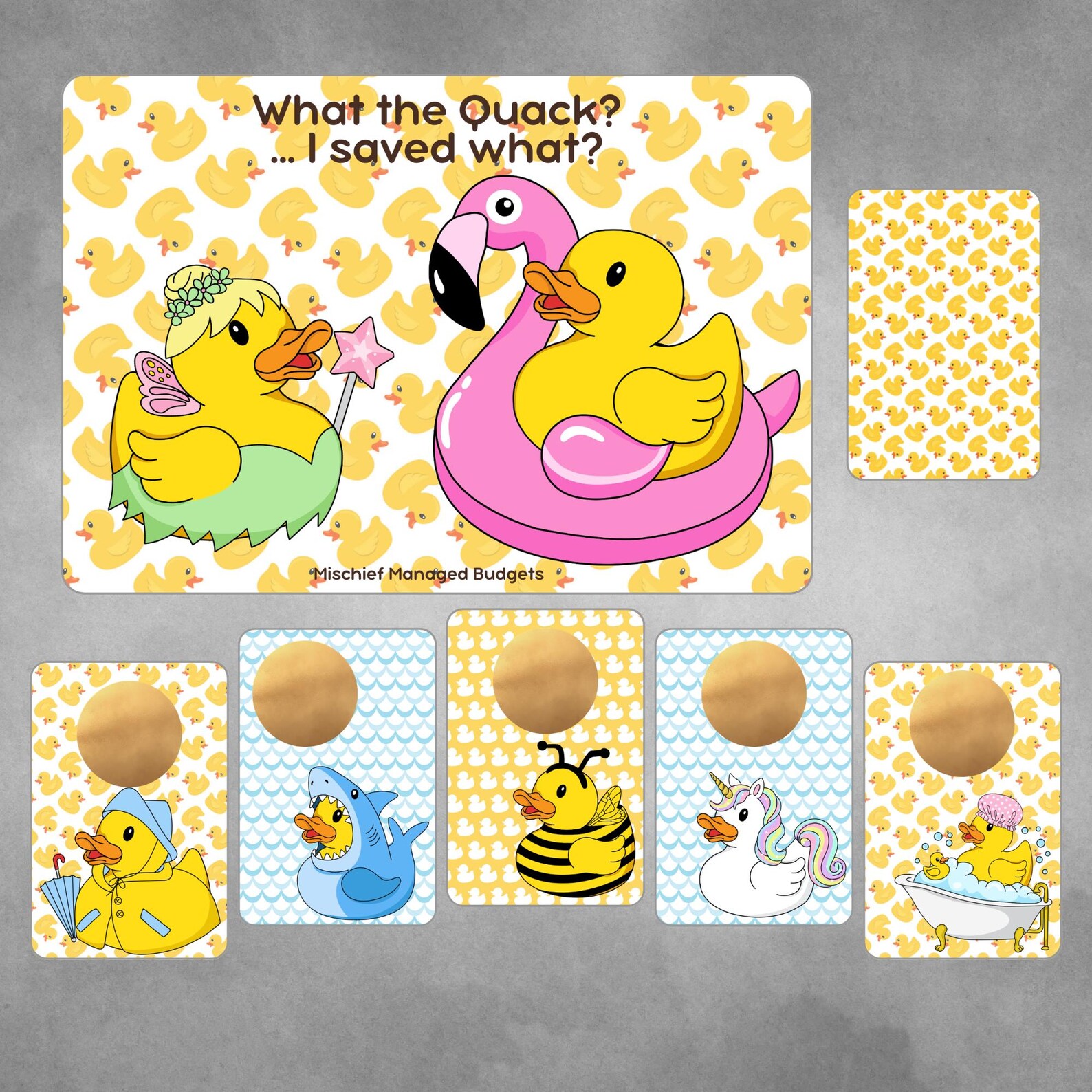 What the Quack Savings Challenge Scratch-off Cards - Mystery Amount - Etsy
