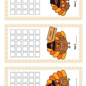 Cute Thanksgiving - Mini Savings Challenges - Digital - Etsy