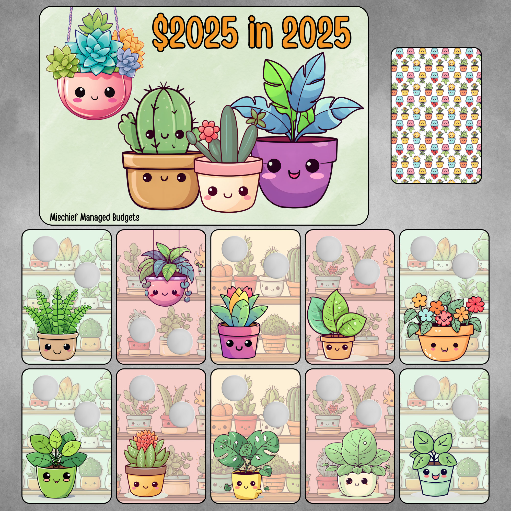 Cute Plants Save 2025 in 2025! Kawaii Plants Savings Challenge