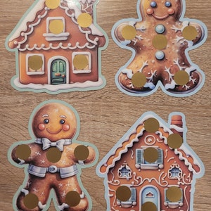 RETIRING - Gingerbread Cutouts - Laminated - Set of 4 - Save 100