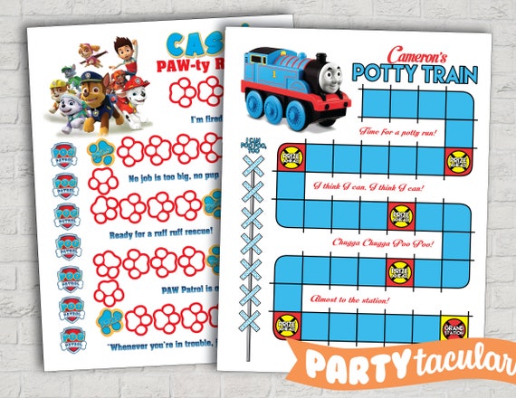 Potty Training Chart Printable Paw Patrol