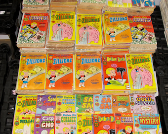 Group lot of 10 original vintage Richie Rich Dennis the Menace ARCHIE and others 35 cent Comics Great shape old stock fun 1970S-80S