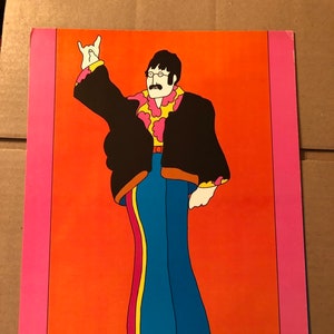 BEATLES Yellow Submarine large over sized postcard collection 6 pcs