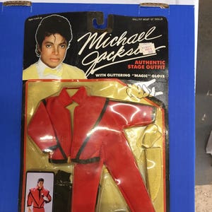 Vintage MJ Thriller Michael Jackson Doll Outfit MOC old store stock