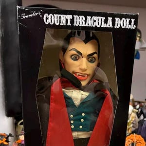 Universal Monsters Giant Dracula Doll 1989 with death certificate MIB