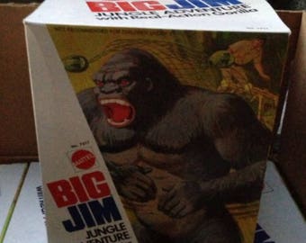 Mattel Big Jim Jungle adventure set with Gorilla and trap rare find