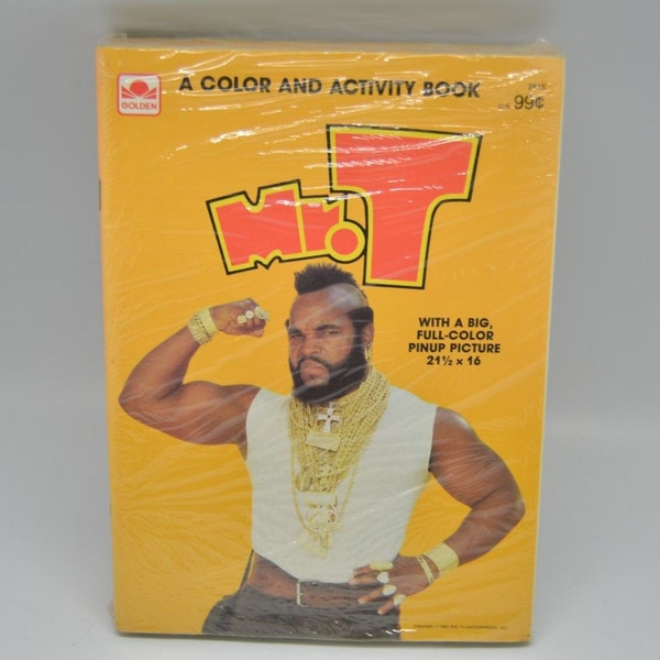 Mr. T Coloring Book #2 MINT UNUSED A-team classic i pity the fool ateam murdock hannibal ba baracus