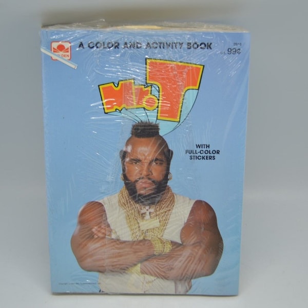 Mr. T Coloring Book #1 MINT UNUSED A-team classic see all our MR. T items