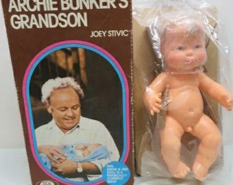 Vintage IDEAL Joey Stivik BABY Doll Unused hard to find with original box ArCHIE BuNKERS Grandson