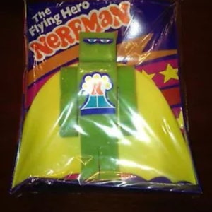 Very rare the flying hero Nerfman new in package Old stock rare NERF find 1981