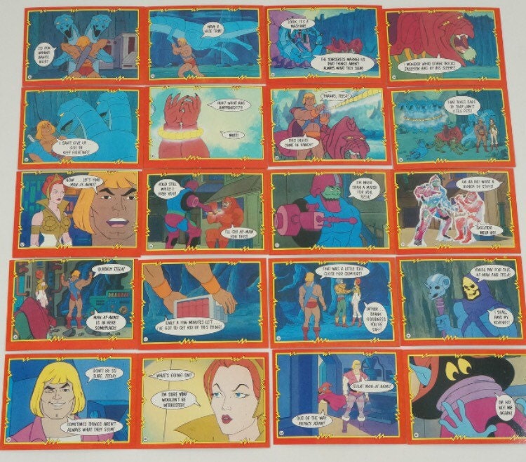 44 Masters of the Universe MA20 He-Man/MOTU Trading Cards 