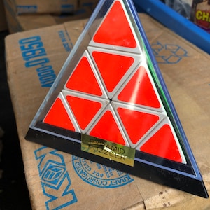 Vintage Original Soviet Pyraminx Puzzle Triangle Rubik's Cube
