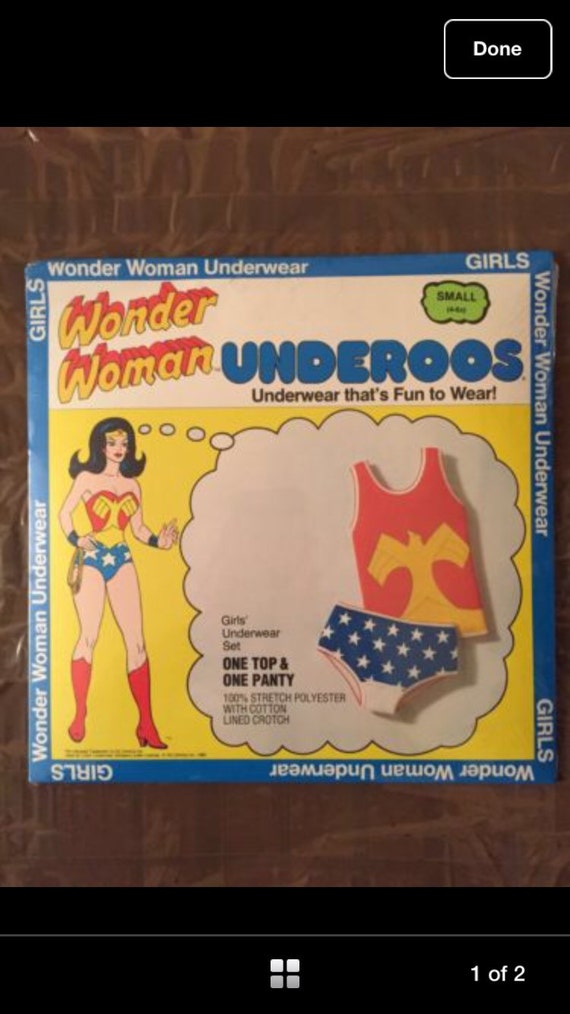 1978 Dc Comics Wonder Woman Underoos Unopened Rare Find Etsy