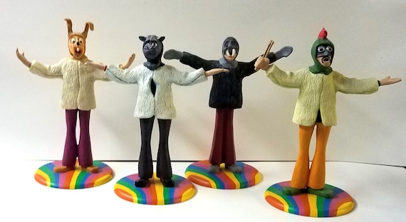 The Beatles Magical Mystery Cartoon Resin Figure Set MIB Limited