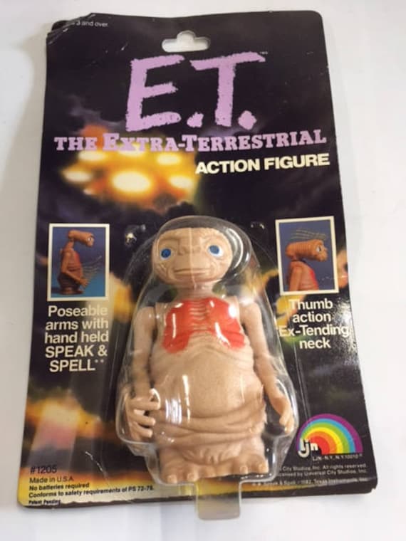 Vintage E.T. extra terrestrial action figure with speak n spell Old stock  sealed