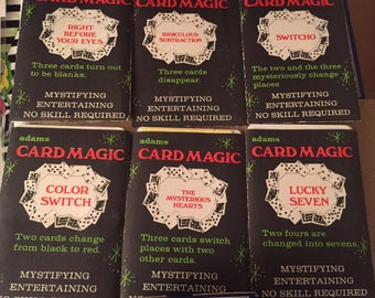 1967 SS Adams Magic Tricks 100 card magic trick sets dealer load