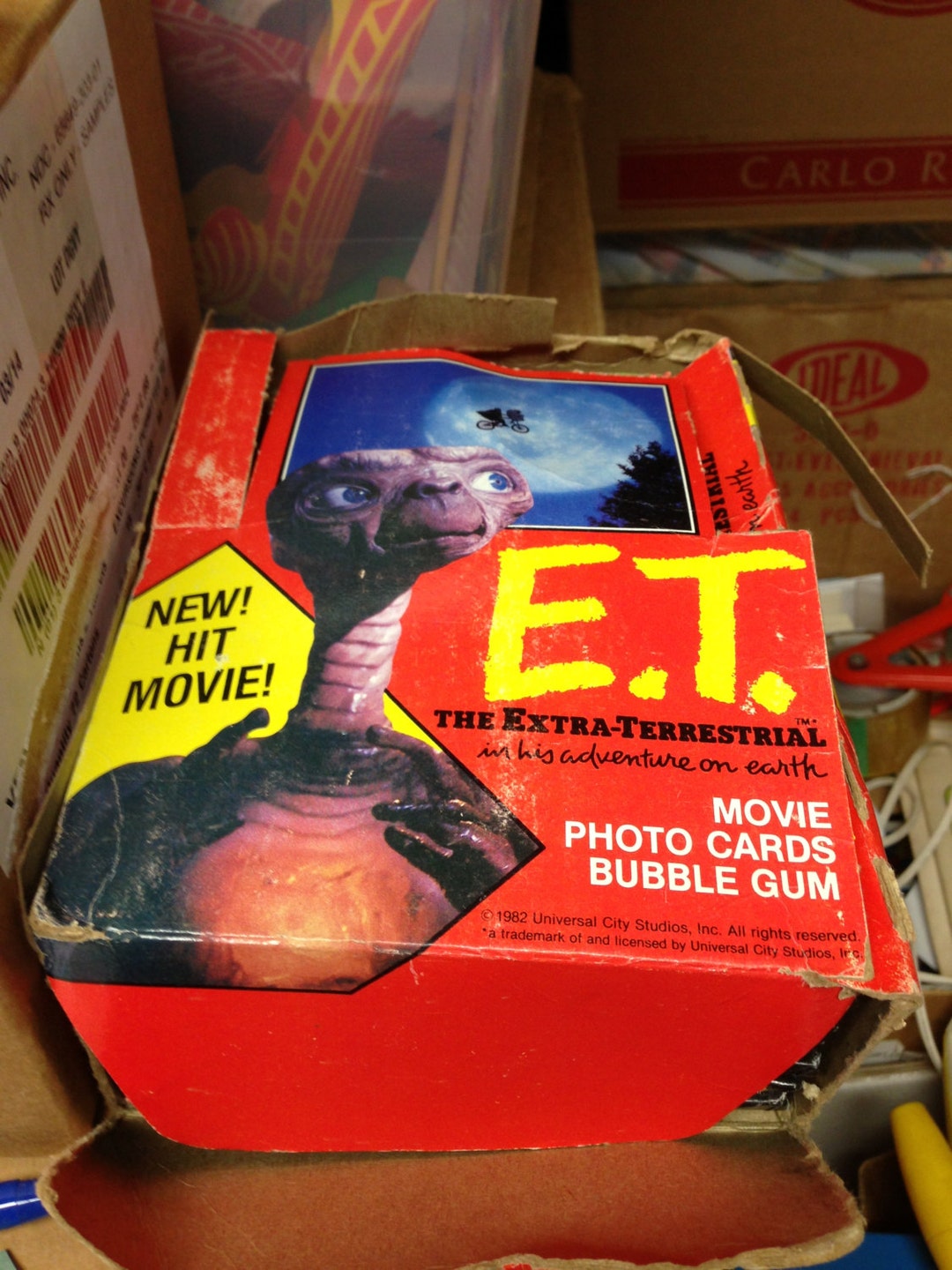 Topps E.T. Movie Photo Cards Gum Card Display Box With Original Packs