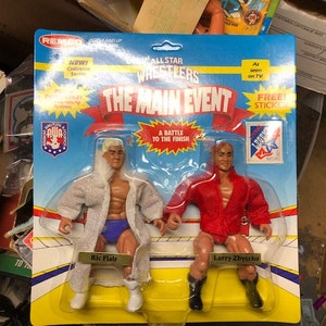1983 Remco AWA All star wrestlers Main event Ric Flair vs. Larry Zbyszko MOC old stock case fresh