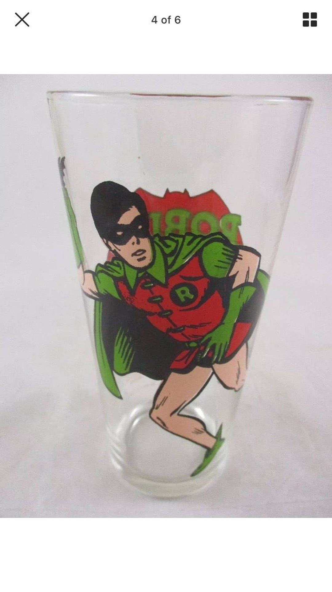 1978 DC COMICS batman and robin boy wonder robin pepsi glass