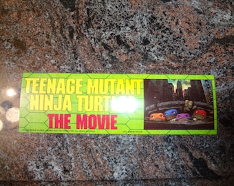 TMNT teenage mutant ninja turtles original MOVIE bumper sticker mint unused 3 pieces