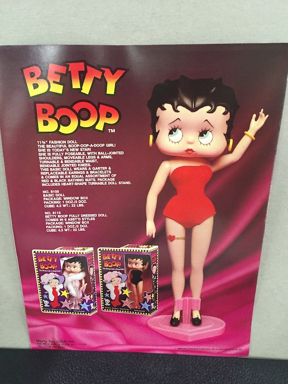 Betty Boop Bendable Mini Figure with 32 Page Mini Book Inside