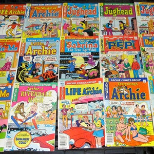 Group lot of 10 original vintage Archie 35 cent Comics Great shape old stock fun 1970S-80S image 1