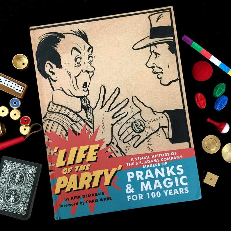 Buying Life of the Party Book visual history of the SS Adams Company pranks gags magic NOS brand new