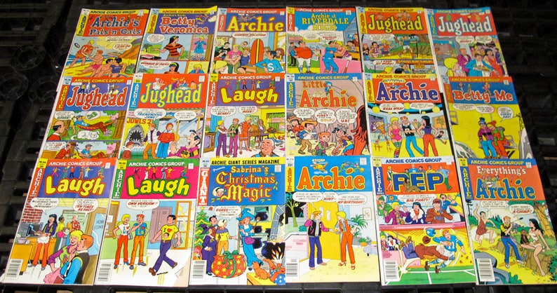 Group lot of 10 original vintage Archie 35 cent Comics Great shape old stock fun 1970S-80S image 4