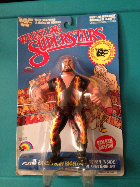 1986 LJN WWF Wrestling Superstarts Bam Bam Bigelow MOC Old Stock