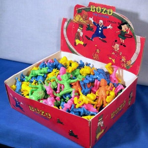 Bozo the Clown Circus Figural Eraser display original display with 100 erasers ringling circus