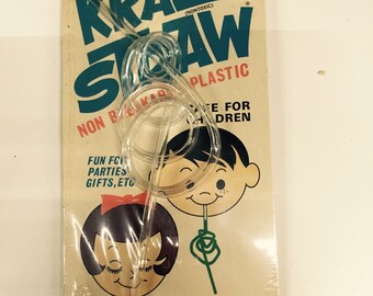Ultra rare 1970s krazy straw new in package
