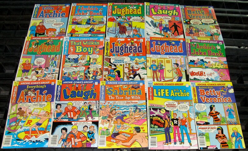 Group lot of 10 original vintage Archie 35 cent Comics Great shape old stock fun 1970S-80S image 3