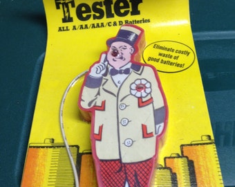 THE W.C. Fields Red Nose Battery Tester Cool Novelty Item MOC old store stock