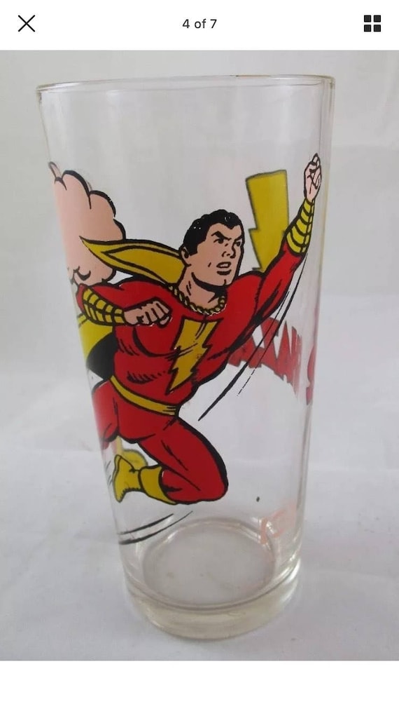 1978 DC COMICS captain marvel shazam pepsi glass mint unused Etsy Австрия.