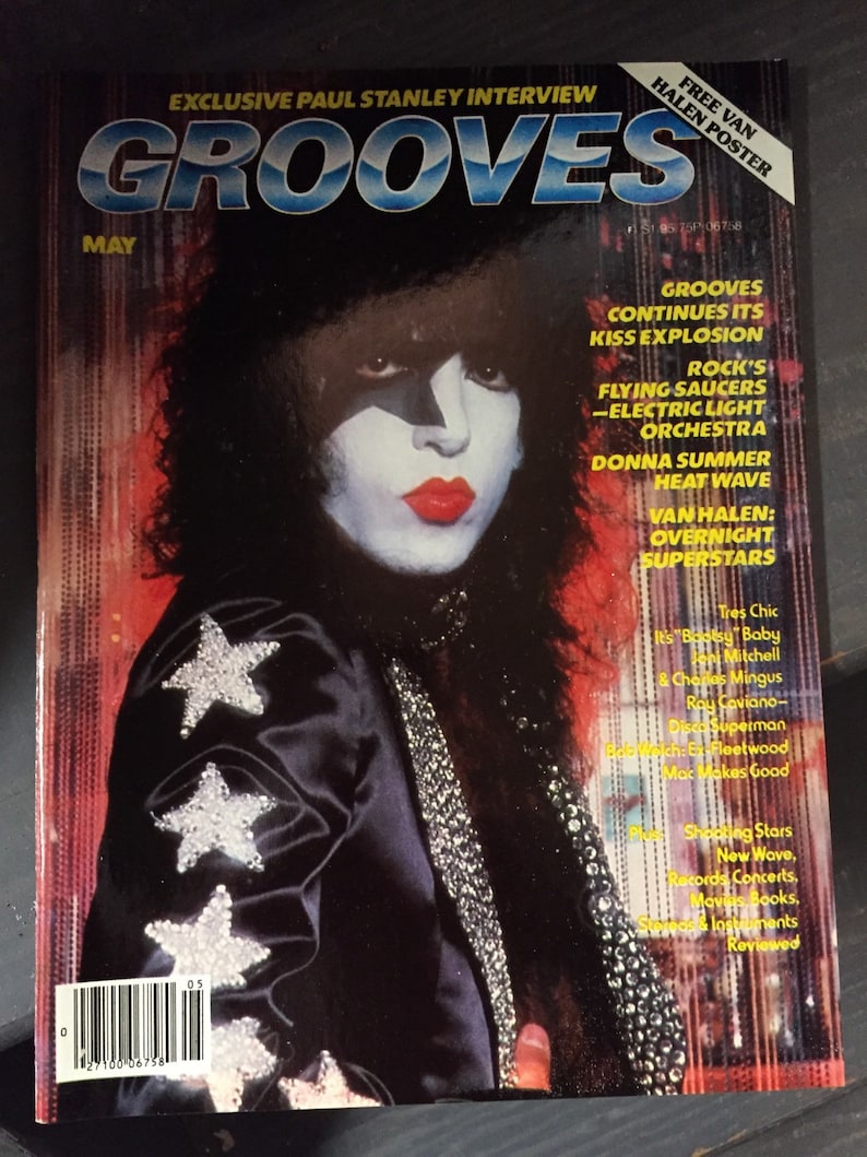 Vintage Grooves magazine Paul Stanley on cover nm uncirculated