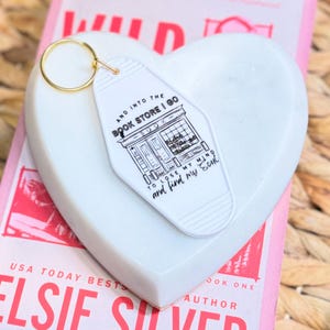 Into the Bookstore I Go Motel Keychain, Bookish Accessory, Reader Gift, Keychain For Book Lovers, Cute Bookstore Keychain, Bookish Gift