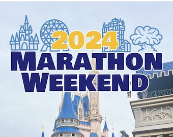 2024 Marathon Weekend | runDisney Inspired CLEAR Sticker | Waterproof & Transparent